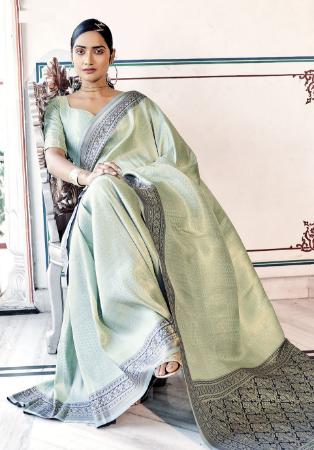 Picture of Shapely Silk Dark Sea Green Saree