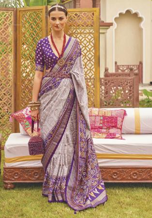 Picture of Ravishing Silk Gainsboro Saree