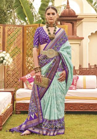 Picture of Resplendent Silk Dark Sea Green Saree