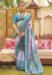 Picture of Well Formed Silk Light Steel Blue Saree