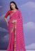 Picture of Statuesque Georgette Hot Pink Saree