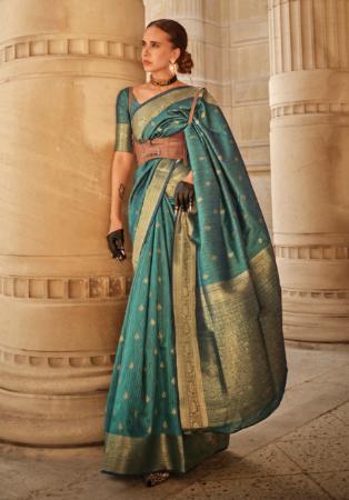 Picture of Sublime Silk Steel Blue Saree