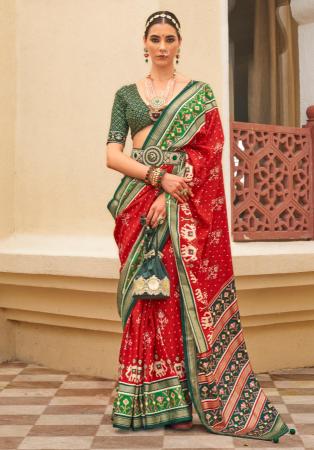 Picture of Exquisite Silk Dark Red Saree