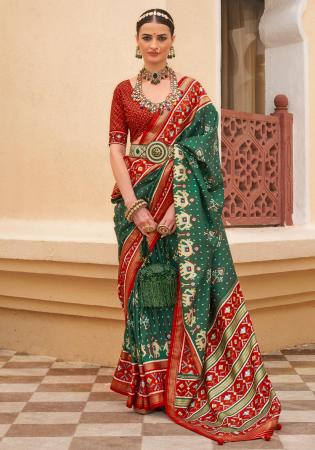 Picture of Pretty Silk Sea Green Saree