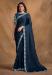 Picture of Excellent Georgette & Satin Midnight Blue Saree