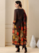 Picture of Rayon & Chiffon Black Readymade Salwar Kameez