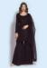 Picture of Lovely Georgette Black Straight Cut Salwar Kameez