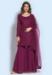 Picture of Excellent Georgette Brown Straight Cut Salwar Kameez