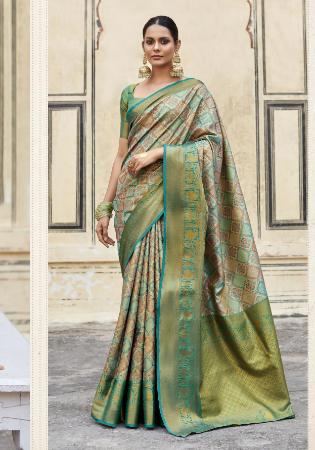 Picture of Statuesque Silk Cadet Blue Saree