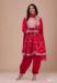 Picture of Lovely Silk Dark Red Straight Cut Salwar Kameez