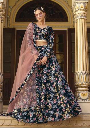 Picture of Nice Silk Dark Slate Grey Lehenga Choli