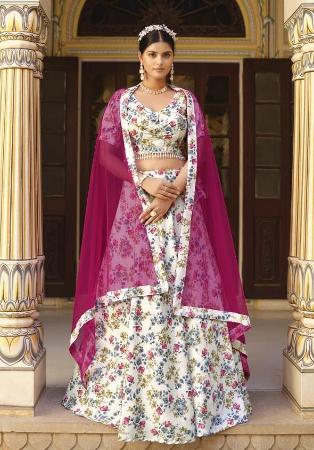 Picture of Exquisite Silk Rosy Brown Lehenga Choli