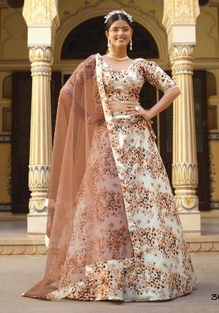 Picture of Splendid Silk Off White Lehenga Choli