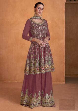 Picture of Magnificent Georgette Sienna Straight Cut Salwar Kameez