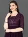 Picture of Sublime Georgette Dark Magenta Readymade Gown