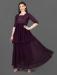 Picture of Sublime Georgette Dark Magenta Readymade Gown