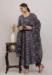 Picture of Rayon & Cotton Dim Gray Readymade Salwar Kameez