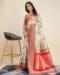 Picture of Exquisite Silk Off White Saree