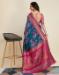 Picture of Beauteous Silk Teal Saree