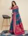 Picture of Beauteous Silk Teal Saree