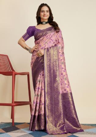 Picture of Amazing Silk Rosy Brown Saree