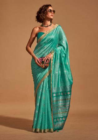 Picture of Appealing Silk Cadet Blue Saree