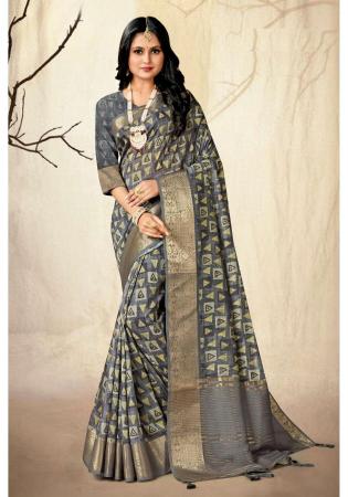 Picture of Appealing Silk Grey Saree