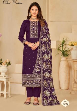 Picture of Amazing Silk Saddle Brown Straight Cut Salwar Kameez