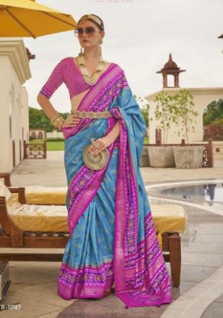 Picture of Enticing Silk Steel Blue Saree