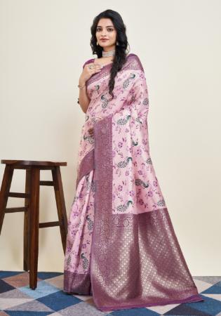 Picture of Resplendent Silk Thistle Saree