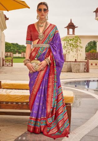 Picture of Ravishing Silk Purple Saree