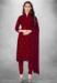 Picture of Fine Georgette Maroon Straight Cut Salwar Kameez