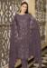 Picture of Georgette Dim Gray Straight Cut Salwar Kameez