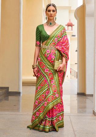 Picture of Charming Silk Olive Drab Saree