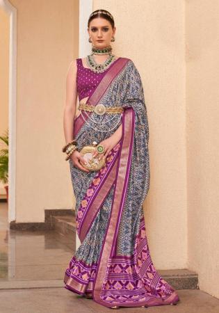 Picture of Appealing Silk Grey Saree