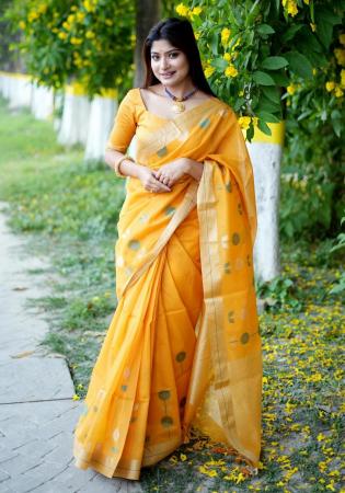 Picture of Radiant Linen Sandy Brown Saree