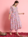 Picture of Rayon & Georgette Pink Readymade Salwar Kameez