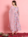 Picture of Rayon & Georgette Pink Readymade Salwar Kameez