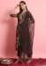 Picture of Rayon & Georgette Black Readymade Salwar Kameez