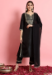 Picture of Exquisite Silk Black Readymade Salwar Kameez