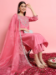 Picture of Well Formed Silk Light Pink Readymade Salwar Kameez