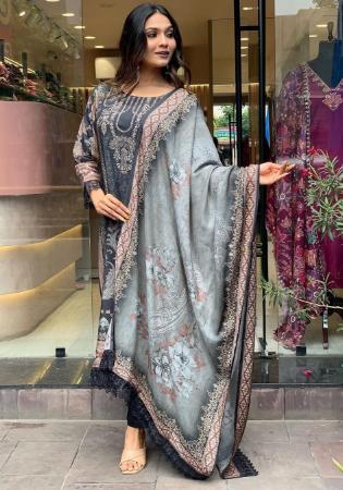 Picture of Georgette Dark Slate Grey Readymade Salwar Kameez