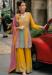 Picture of Chiffon Dark Golden Rod Straight Cut Salwar Kameez