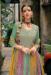 Picture of Chiffon Dark Sea Green Straight Cut Salwar Kameez