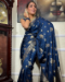 Picture of Superb Silk Dark Slate Blue Saree