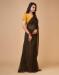 Picture of Lovely Georgette & Silk Dark Olive Green Saree