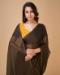 Picture of Lovely Georgette & Silk Dark Olive Green Saree