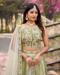 Picture of Magnificent Silk Dark Khaki Readymade Lehenga Choli