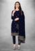 Picture of Georgette Midnight Blue Straight Cut Salwar Kameez