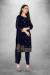 Picture of Georgette Midnight Blue Straight Cut Salwar Kameez